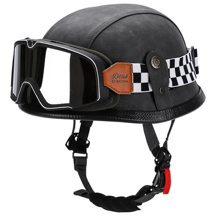 Retro Half Helmet Pedal German Steel Cruise - H09