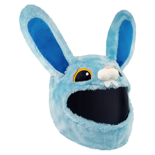 Motorcycle Helmet Cover - Blue Bunny