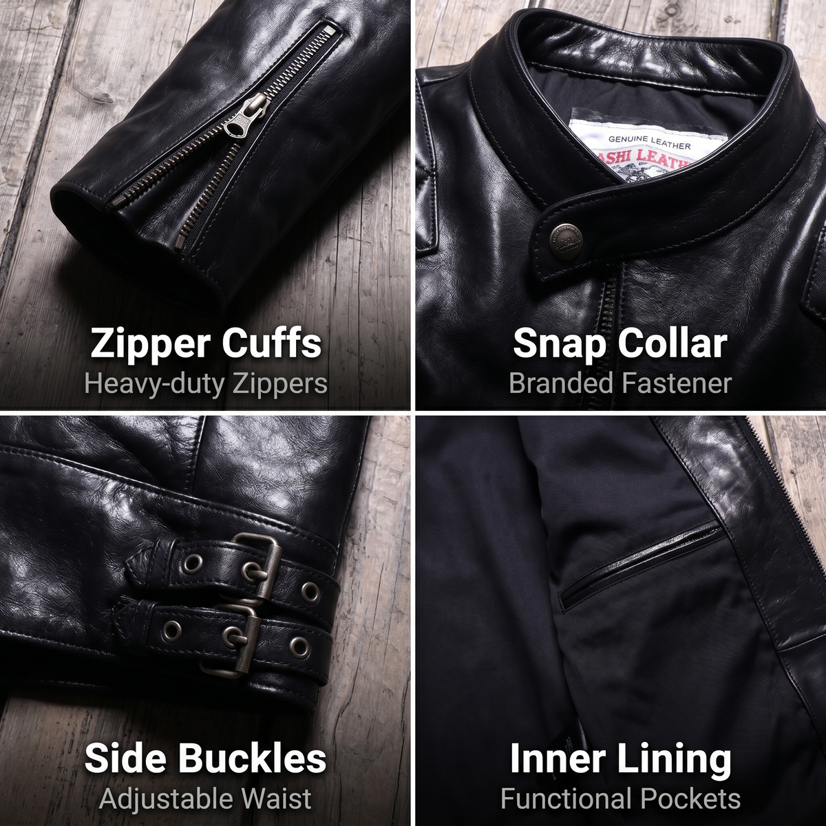 Beckham casual genuine leather jacket -J23