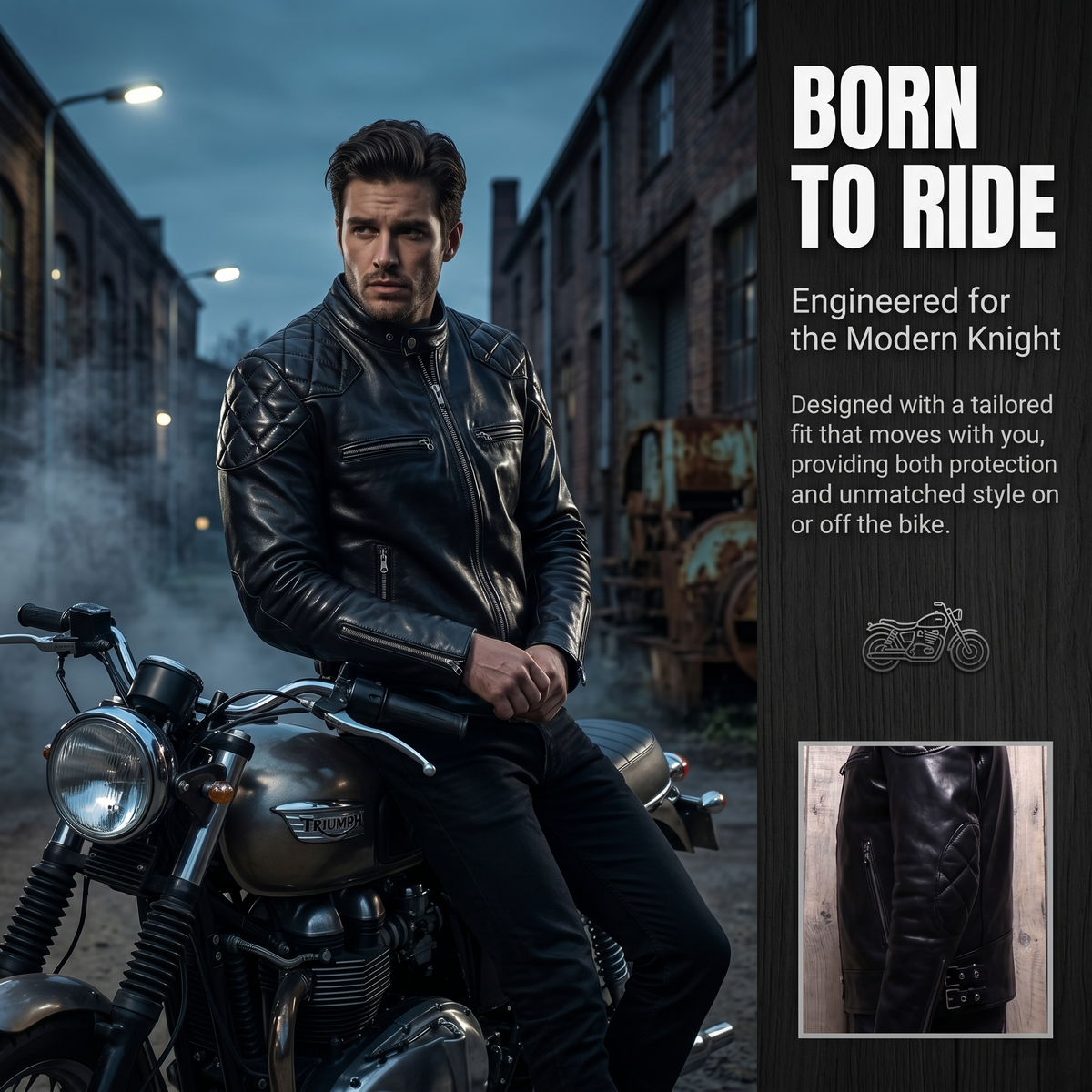 Beckham casual genuine leather jacket -J23