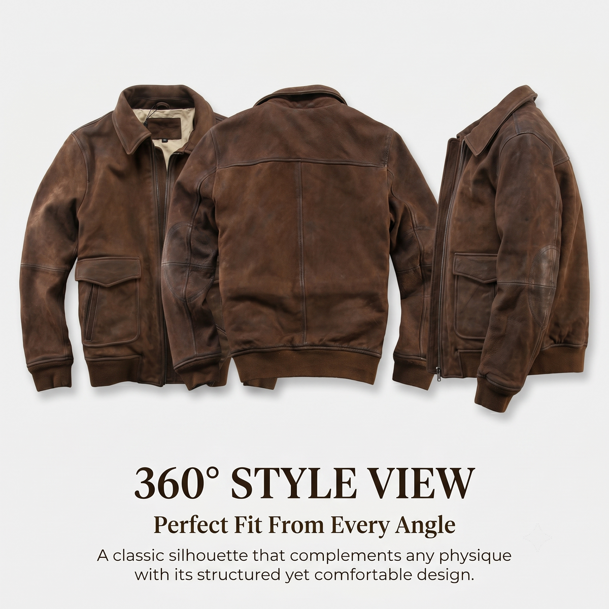 Vintage distressed A2 Pakistani goatskin flight jacket - J43
