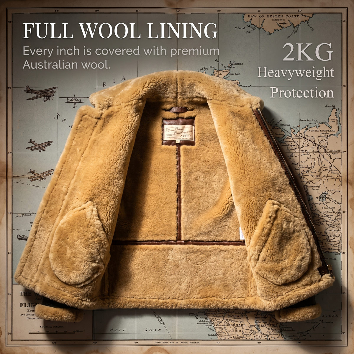 Bomber jacket unisex couple style horse leather stitching-J06